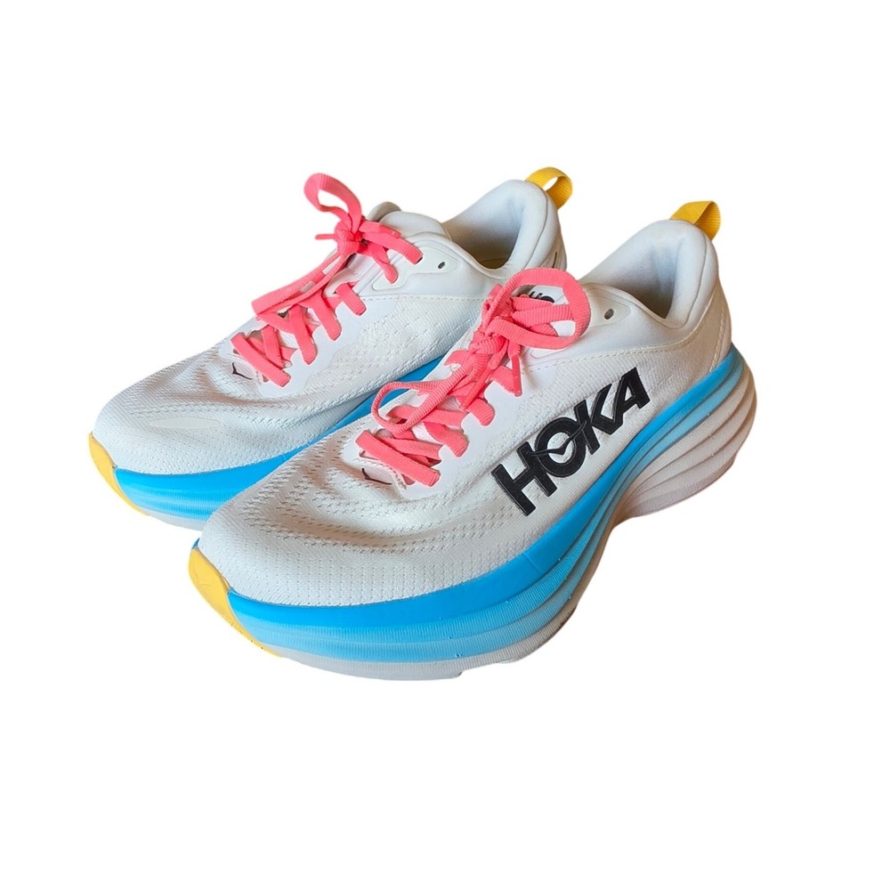 HOKA Bondi 8 Women's 7.5 B Blanc De Blanc Swim Day Long Distance Running Shoes